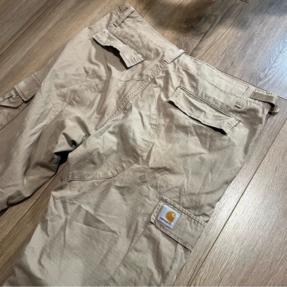 Carhartt WIP Work in Progress Beige Cargo Pants Men’s Aviation Pant Straight Leg - Picture 7 of 9